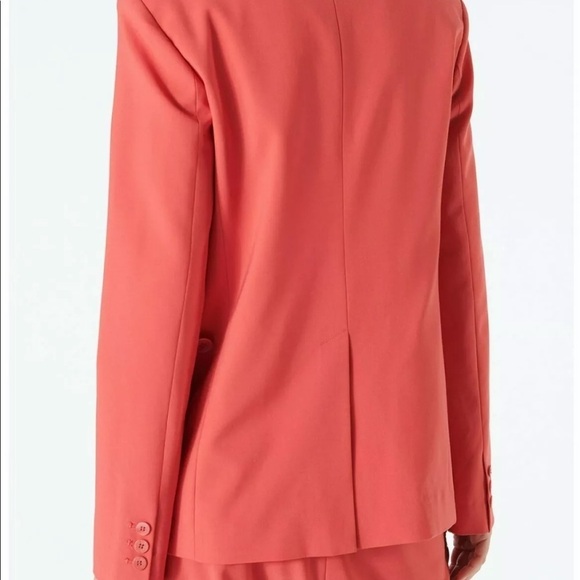 Tibi / tropical wool Steward Double Breasted Red Blazer raspberry 0 XS - Picture 5 of 8